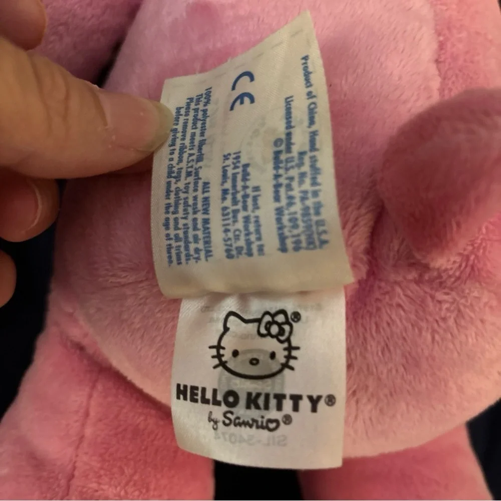 Build A Bear Hello Kitty Winking Pink Leopard 18” Plush Stuffed Animal No Bow